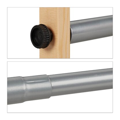 Artikelbild 3 für relaxdays Schuhregal silber, braun 118,0 x 20,0 x 45,0 cm, 1 St., Artikelnummer 449797