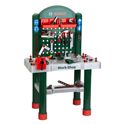 Artikelbild für klein Spielzeug-Werkbank BOSCH 8710 grau, grün, Artikelnummer 604894