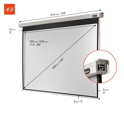 Artikelbild 3 für celexon Rolloleinwand Professional 4:3, 290 x 218 cm Projektionsfläche, Artikelnummer 693954