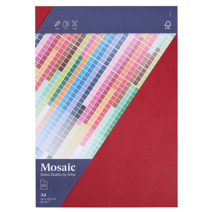 Artikelbild für artoz Briefpapier Mosaic weinrot DIN A4 90 g/qm 25 Blatt, Artikelnummer 959247