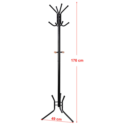 Artikelbild 2 für SONGMICS Kleiderständer RCR17B schwarz Metall 8 Haken 49,0 x 176,0 cm, Artikelnummer 439826