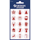 Artikelbild 1 für AVERY Zweckform Aufkleber Weihnachtsmotive, rot, 15 Etiketten, Artikelnummer 723769
