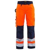 Artikelbild 1 für BLAKLÄDER® Damen Warnschutzhose 7155 orange, marine Größe 40, Artikelnummer 742390