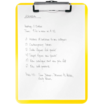 Artikelbild für LEITZ Klemmbrett WOW 3971 DIN A4 gelb Kunststoff, 1 St., Artikelnummer 894795