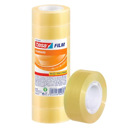 Artikelbild für tesa STANDARD Klebefilm transparent 19,0 mm x 33,0 m 8 Rollen, Artikelnummer 455428