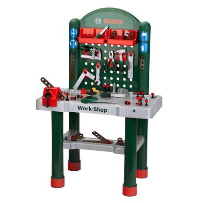 Artikelbild 2 für klein Spielzeug-Werkbank BOSCH 8710 grau, grün, Artikelnummer 604894
