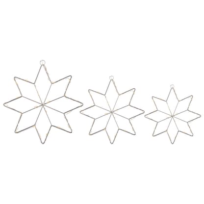 Artikelbild 8 für Idena Metallsterne Kristall LED Dekoleuchten weiß, 3 St., Artikelnummer 761862