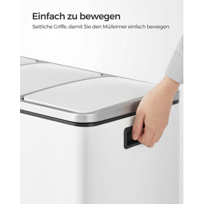 Artikelbild 5 für SONGMICS Mülltrenner 3x 18,0 l weiß, 1 St., Artikelnummer 262887