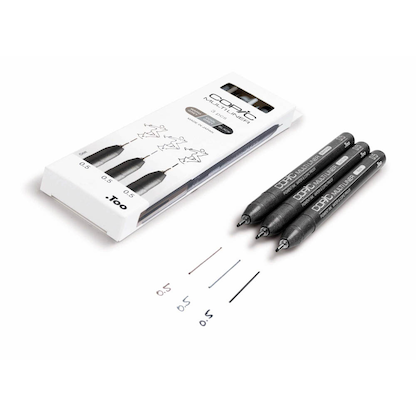 Artikelbild für COPIC® Multiliner Fineliner schwarz 0,5 mm, 3 St., Artikelnummer 361398
