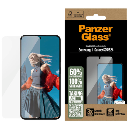 Artikelbild für PanzerGlass™ Display-Schutzglas für Samsung Galaxy S25, Artikelnummer 525186