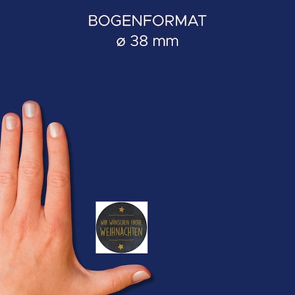 Artikelbild 7 für AVERY Zweckform Aufkleber Frohe Weihnachten, schwarz, 600 Etiketten, Artikelnummer 723599