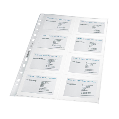 Artikelbild 5 für LEITZ Visitenkartenhüllen DIN A4 glasklar glatt 0,10 mm, 10 St., Artikelnummer 385017