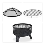 Artikelbild 1 für relaxdays Feuerschale schwarz 60,0 cm, Artikelnummer 445302