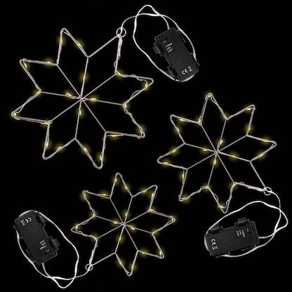 Artikelbild 9 für Idena Metallsterne Kristall LED Dekoleuchten weiß, 3 St., Artikelnummer 761862