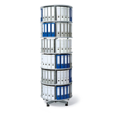 Artikelbild 1 für Ordnerdrehsäule hellgrau bis zu 144 Ordner, Komplett drehbar, H: 239,0 cm, Artikelnummer 190054