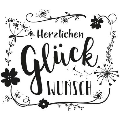 Artikelbild für Rayher Motivstempel Herzlichen Glückwunsch 8,0 x 9,0 cm, 1 St., Artikelnummer 152527