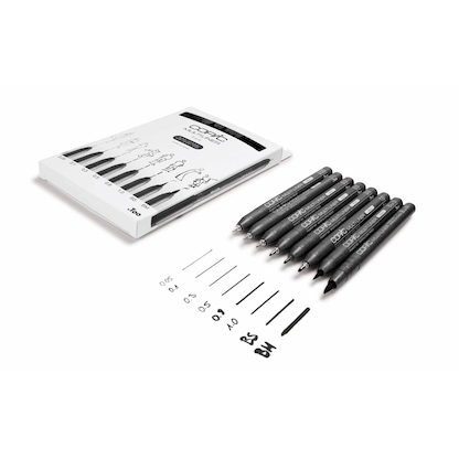Artikelbild für COPIC® Multiliner Fineliner schwarz 0.05 + 0.1 + 0.3 + 0.5 + 0.8 + 1.0 + BS + BM mm, 8 St., Artikelnummer 361517