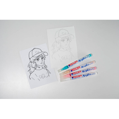 Artikelbild 4 für edding Manga Acrylstifte-Set farbsortiert 1,0 - 2,0 mm, 1 Set, Artikelnummer 512317