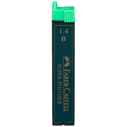 Artikelbild 3 für FABER-CASTELL SUPER-POLYMER Feinminen-Bleistiftminen schwarz B 1,4 mm, 6 St., Artikelnummer 448506