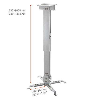Artikelbild 2 für celexon Beamer-Deckenhalterung Multicel 63100W weiß, Artikelnummer 694772