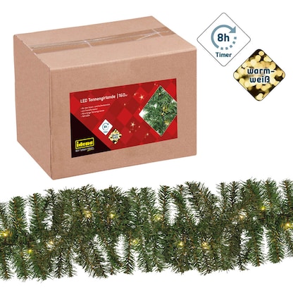 Artikelbild für Idena Tannengirlande 160er LED Lichterkette grün 10,0 m, 1 St., Artikelnummer 761447