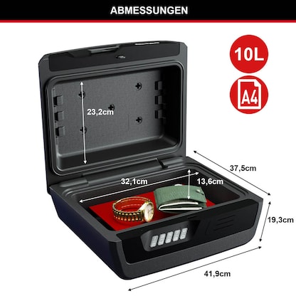 Artikelbild 3 für Master Lock® Dokumentenkassette feuerfest CHW30300EURHRO DIN A4 Elektronikschloss, Artikelnummer 727814