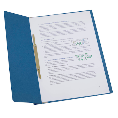 Artikelbild für Einhakhefter Karton blau DIN A4, halber Deckel, 20 St., Artikelnummer 234724