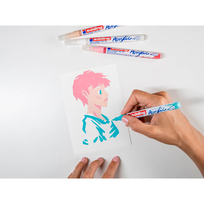 Artikelbild 5 für edding Manga Acrylstifte-Set farbsortiert 1,0 - 2,0 mm, 1 Set, Artikelnummer 512317