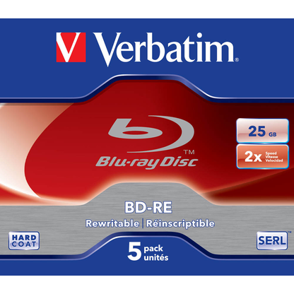 Artikelbild 2 für verbatim Blu-ray BD-RE 25 GB wiederbeschreibbar, 5 St., Artikelnummer 504787