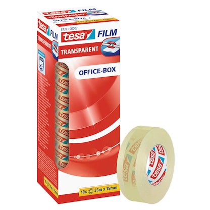 Artikelbild für tesa OFFICE-BOX Klebefilm transparent 15,0 mm x 33,0 m 10 Rollen, Artikelnummer 114694