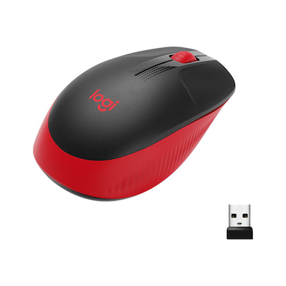 Artikelbild 4 für Logitech M190 Maus kabellos schwarz, rot, Artikelnummer 373664