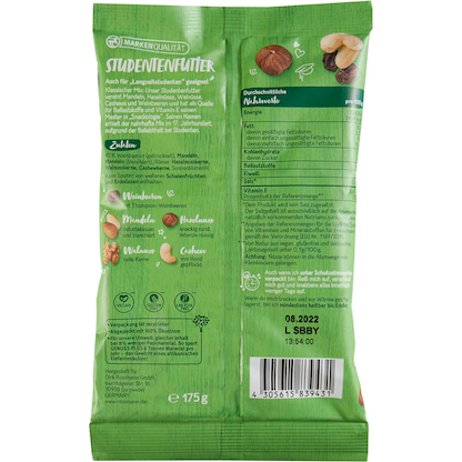 Artikelbild 4 für GENUSS PLUS STUDENTENFUTTER 175,0 g, Artikelnummer 667347