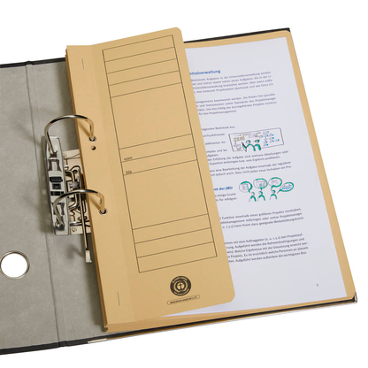 Artikelbild 2 für Ösenhefter Karton chamois DIN A4, halber Deckel, 20 St., Artikelnummer 232017