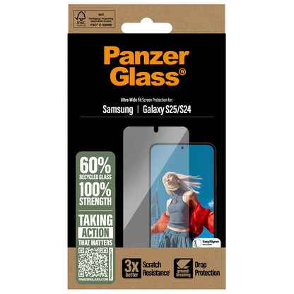 Artikelbild 4 für PanzerGlass™ Display-Schutzglas für Samsung Galaxy S25, Artikelnummer 525186