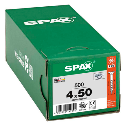 Artikelbild 2 für SPAX® Universalschrauben T20 Senkkopf WIROX 0191010400505 4 mm x 50 mm, 500 St., Artikelnummer 395937
