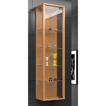 Artikelbild 2 für VCM my home Stano Mini Hängevitrine buche 4 Fachböden mit Beleuchtung, Artikelnummer 814792