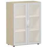 Artikelbild 1 für geramöbel Aktenschrank Flex, S-383802-GTA ahorn, Acrylglas satiniert 2 Fachböden 80,0 x 42,0 x 110,4 cm, Artikelnummer 875430