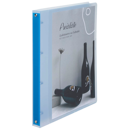Artikelbild 4 für EICHNER Präsentationsringbuch 4-Ringe blau-transparent 2,5 cm DIN A4, 1 St., Artikelnummer 322143