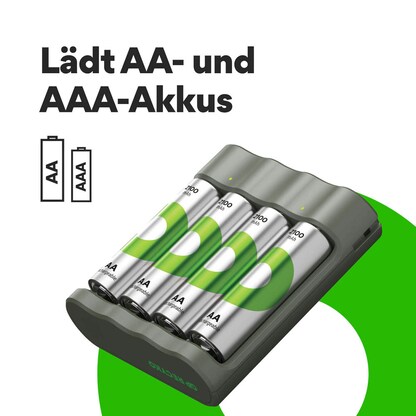 Artikelbild 9 für GP B441U + B441D 4-Port USB-Akku-Ladegerät inkl. Akkus, Artikelnummer 255426