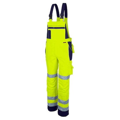Artikelbild für QUALITEX® unisex Warnschutz-Latzhose gelb, marine Größe 94, Artikelnummer 774493