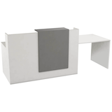 Artikelbild 1 für Kerkmann Empfangstheke SYDNEY gerade, weiß, grafit 250,0 x 84,0 x 110,0 cm, Artikelnummer 206497