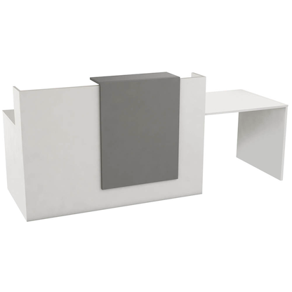 Artikelbild für Kerkmann Empfangstheke SYDNEY gerade, weiß, grafit 250,0 x 84,0 x 110,0 cm, Artikelnummer 206497