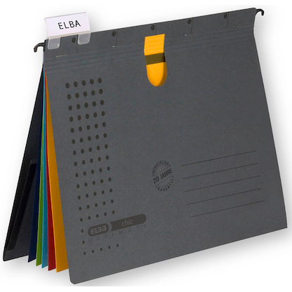 Artikelbild für ELBA Personalhefter chic ULTIMATE Karton anthrazit DIN A4 5x kaufmännische Heftung, 3 St., Artikelnummer 313637