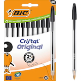 Artikelbild 1 für BIC Kugelschreiber Cristal Original transparent, Schreibfarbe: schwarz, 10 St., Artikelnummer 840819