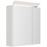 Artikelbild 1 für POSSEIK Spiegel mit Beleuchtung 60 weiß glanz 60,0 x 17,0 x 62,0 cm, Artikelnummer 668139