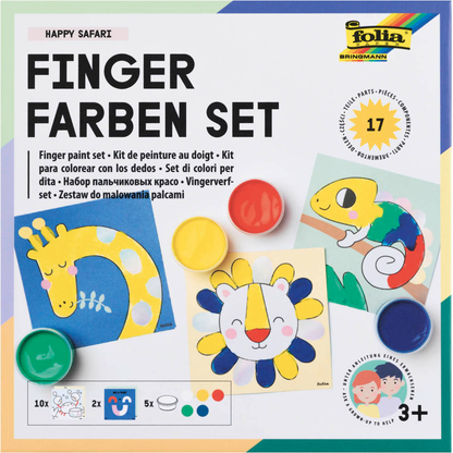 Artikelbild für folia Happy Safari Fingerfarben farbsortiert 5 x 30,0 ml, 5 St., Artikelnummer 719379