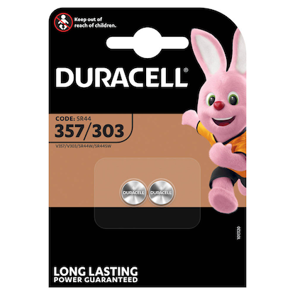 Artikelbild für DURACELL Knopfzellen 357/303 Silberoxid 1,55 V, 2 St., Artikelnummer 374201