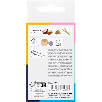 Artikelbild 5 für folia Bastelset Kastanienbohrer-Set natur/flieder, Artikelnummer 285498