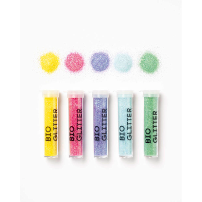 Artikelbild 3 für folia Bio Glitter Rainbow M Glitzer farbsortiert, 1 Pack, Artikelnummer 285856