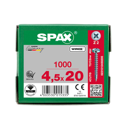Artikelbild 12 für SPAX® Universalschrauben Z2 Halbrundkopf WIROX 0231010450205 4,5 mm x 20 mm, 1.000 St., Artikelnummer 394367